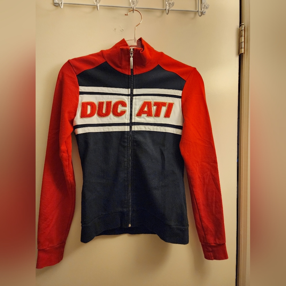 Ducati Women's Red & Black Zip-Up Jacket, Size XS